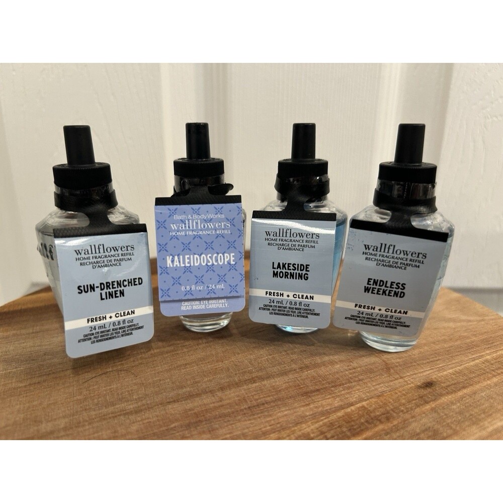 Bath & Body Works Wallflowers Refill Endless Weekend, Lakeside Morning mix 4 pk